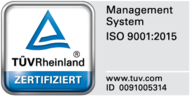 Zertifikat ISO 9001 Wiehl, TÜV Rheinland