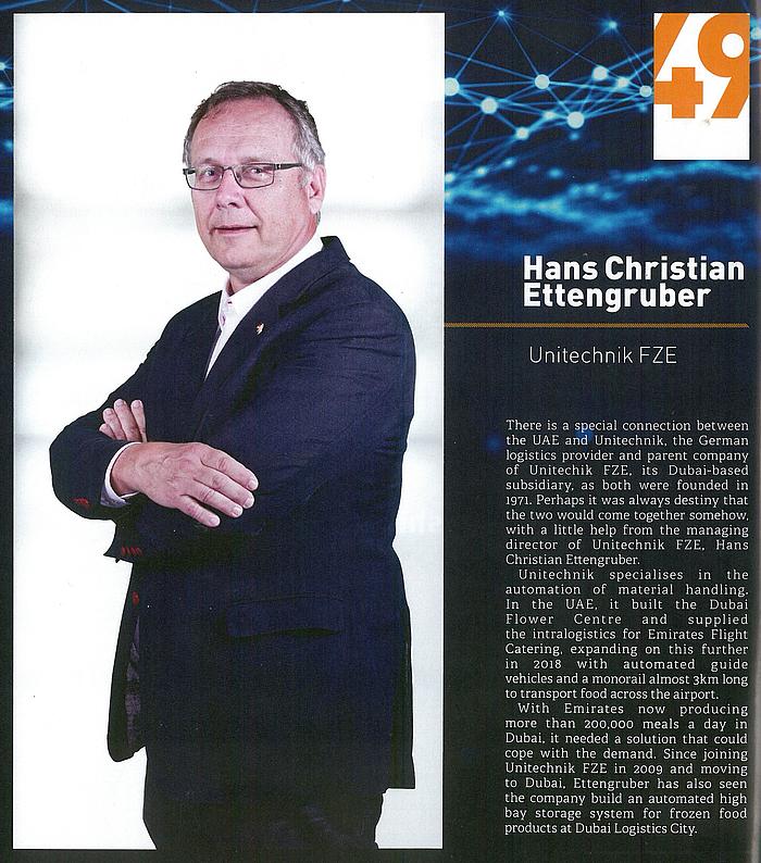 Hans Christian Ettengruber in der Fachzeitschrift Transport & Logistics Middle